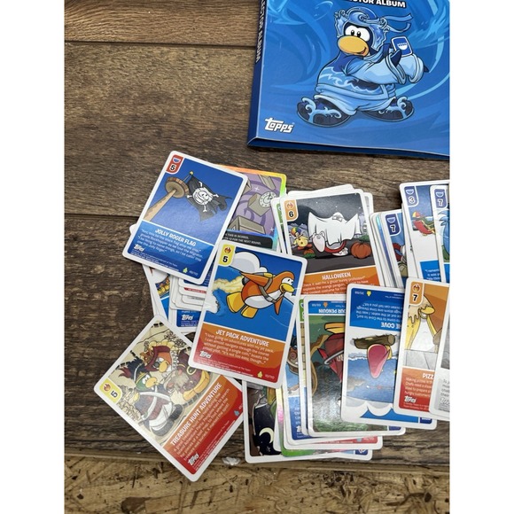 Club Penguin Card-Jitsu Trading Card Collector Album With Cards- See Pics. AS IS - Picture 3 of 7